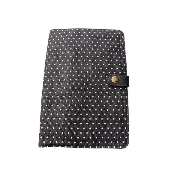 Thirty-One 31 New Polka Dot Canvas Convertible Clutch Crossbody City Gray Grey - Picture 7 of 9